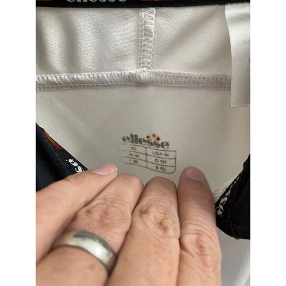 Ellesse Mens Red White Black  Polo Shirt Size Medium Tennis Italian - Picture 12 of 12